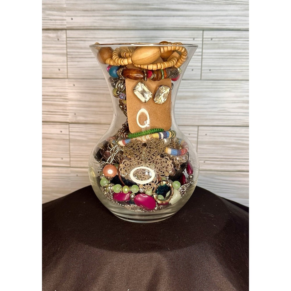 Mystery Mixed Jewelry Jar: Vintage to Modern Costume All Wearable Jewelry #9 Lot
